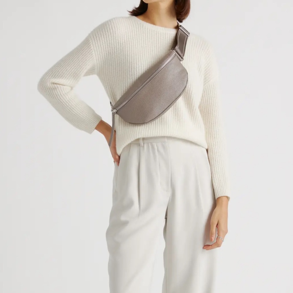 Elegant Gray Crossbody Bag